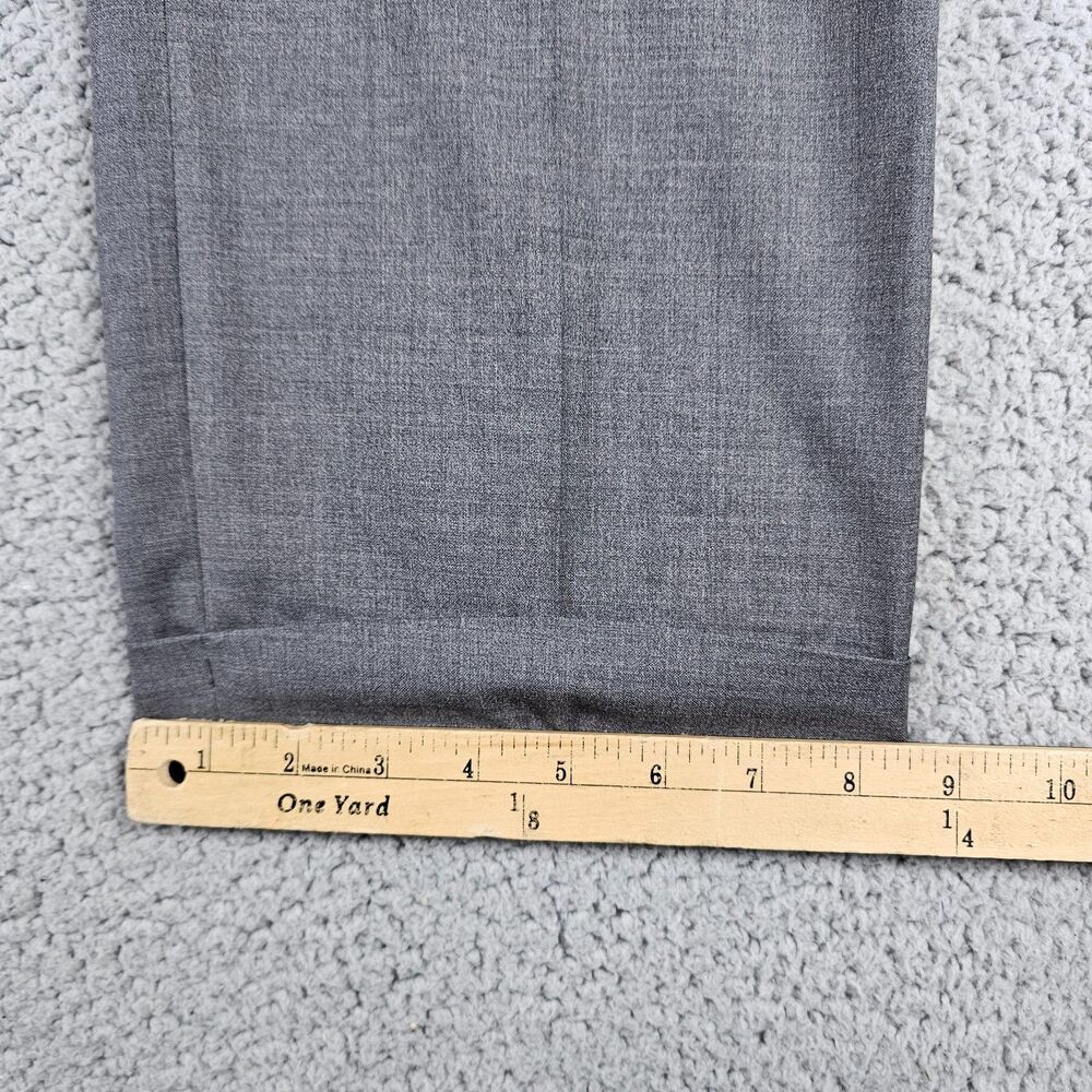 Samuelsohn Dress Pants Mens 34x30 Gray REDA 110s Wool Italian Cuffed Performance - Picture 14 of 16